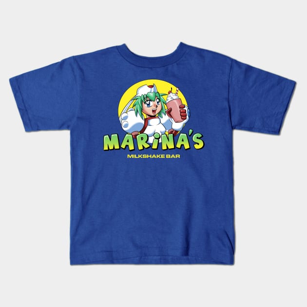 Marina's Milkshake Bar Kids T-Shirt by Eman